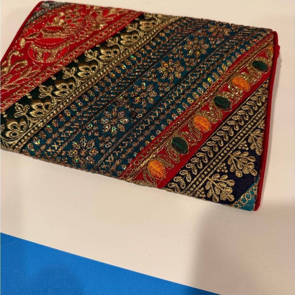India Boutique Multicolor Embroidered Clutch $25 each - Picture 7 of 16